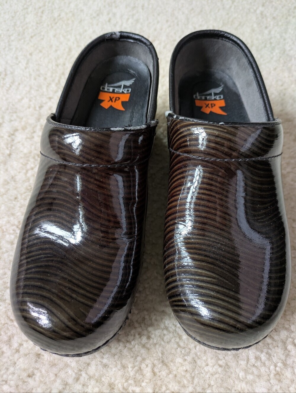 Dansko XP Brown Wavy Stripes Clog 37